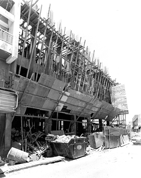 JUNE 1983: Almoayyed Centre under construction on Shaikh Abdulla Road.